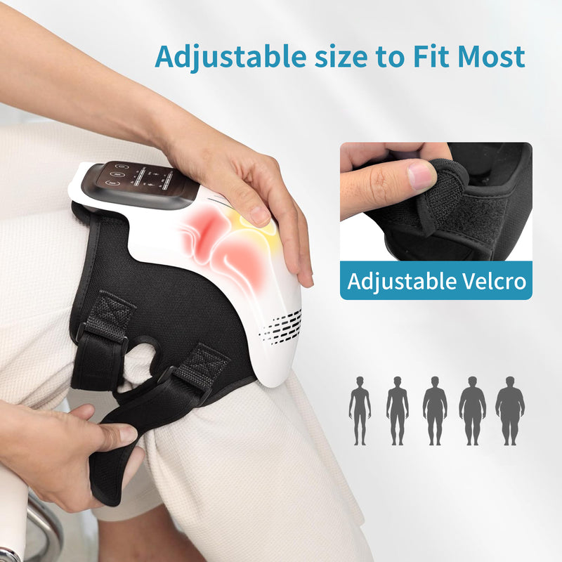 Intelligent Electric Knee Massager – Heated Kneading Pain Relief with Infrared & Vibration, Rechargeable